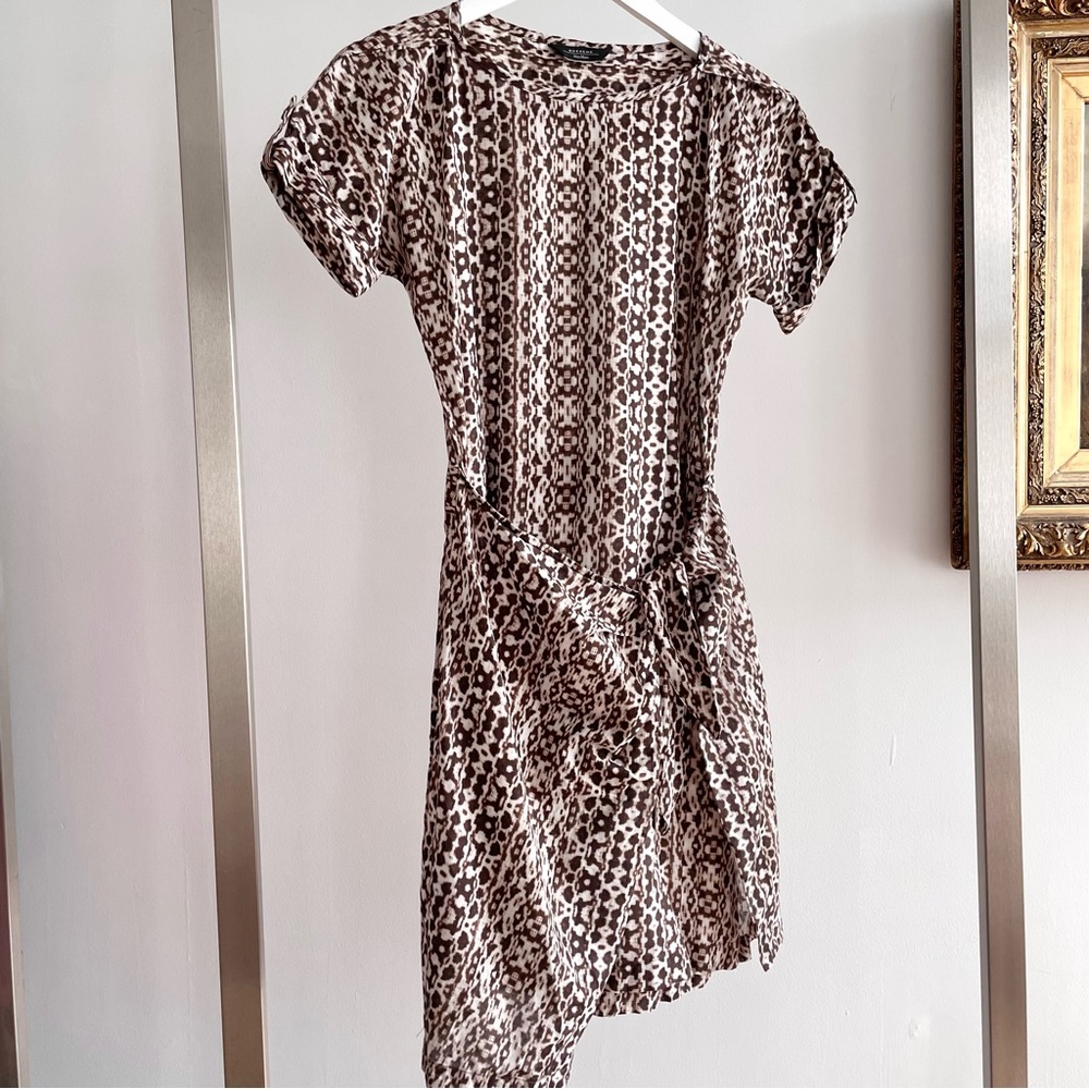 Max Mara Weekend Batik Print Cotton Faux Wrap Dress
